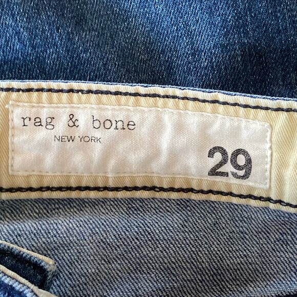 rag & bone Blue Distressed Skinny Jeans - Picture 10 of 15